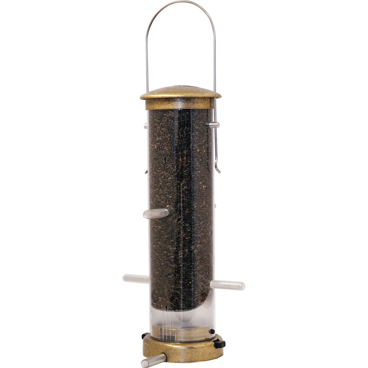 Aspects Antique Brass Thistle Tube Feeder Quick Clean - Image 2