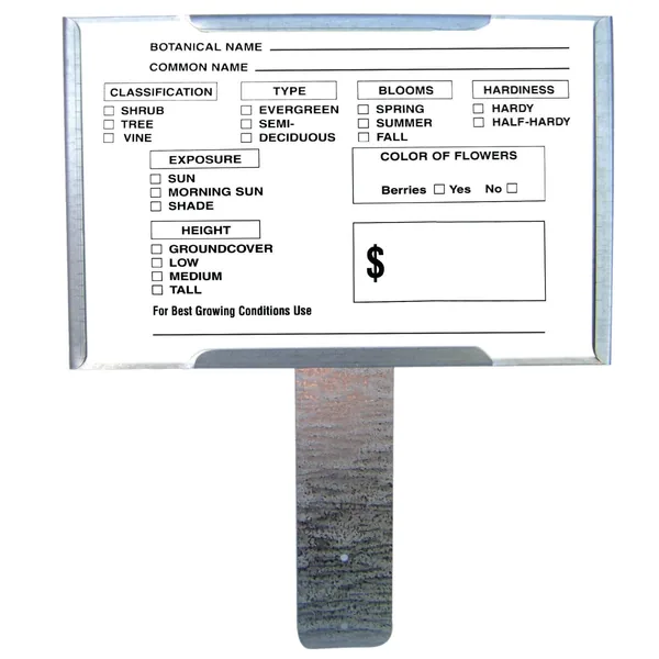Colmet 7"x5" Plant Info Card 25pk