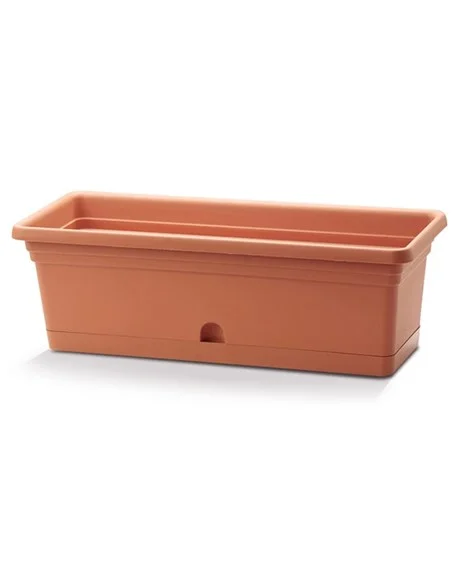 Crescent x8" Rectangle Emma Planter Terra Cotta - Image 2