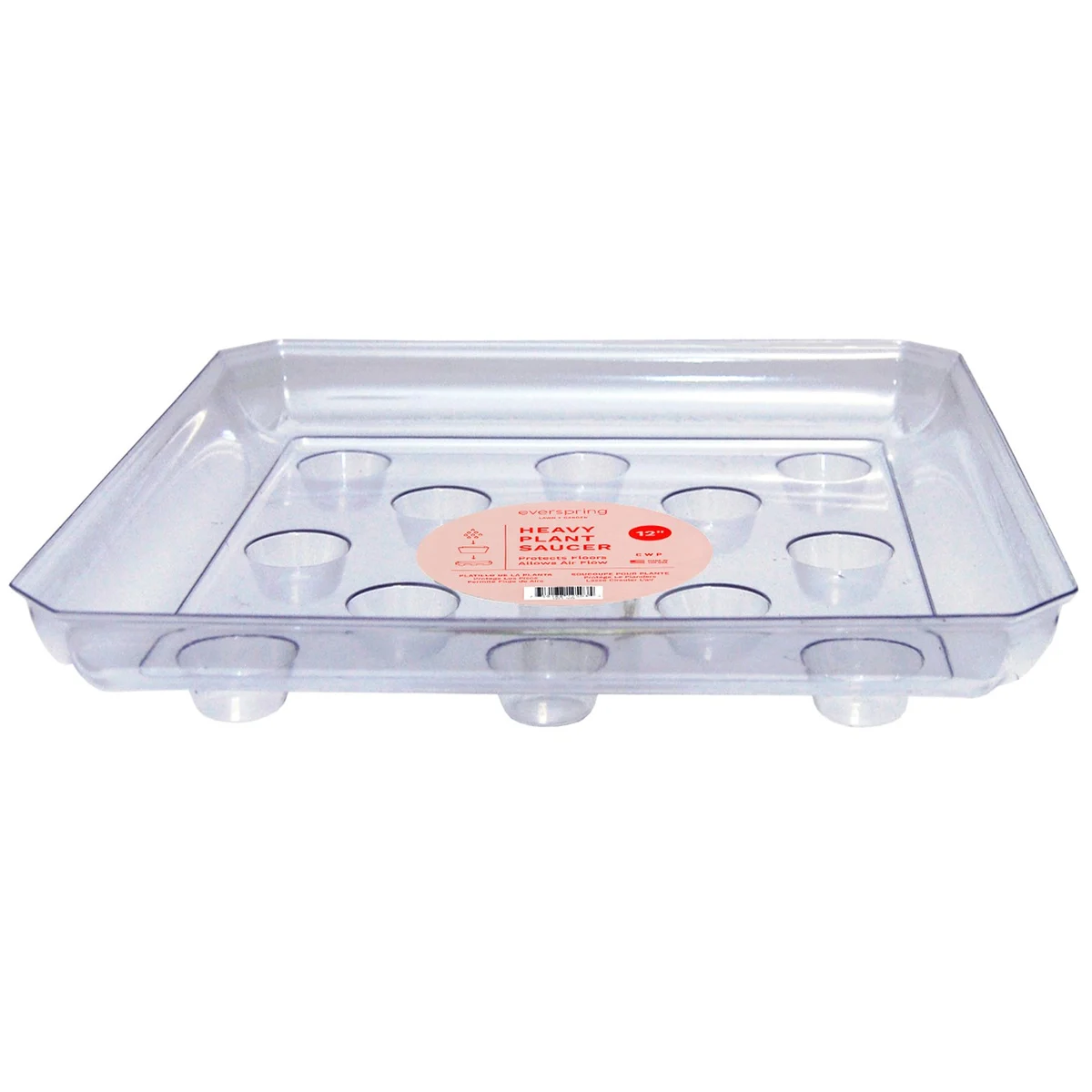 CWP Square Carpet Saver Heavy Footed Saucer - Image 4