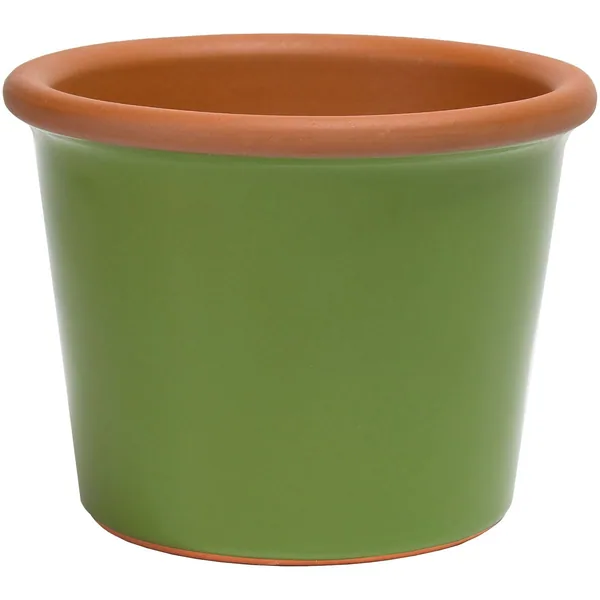 Deroma 3.39" Glazed Cylinder Flower Pot Apple