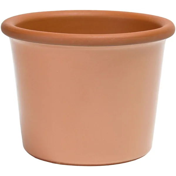 Deroma 5.51" Glazed Cylinder Flower Pot Rose