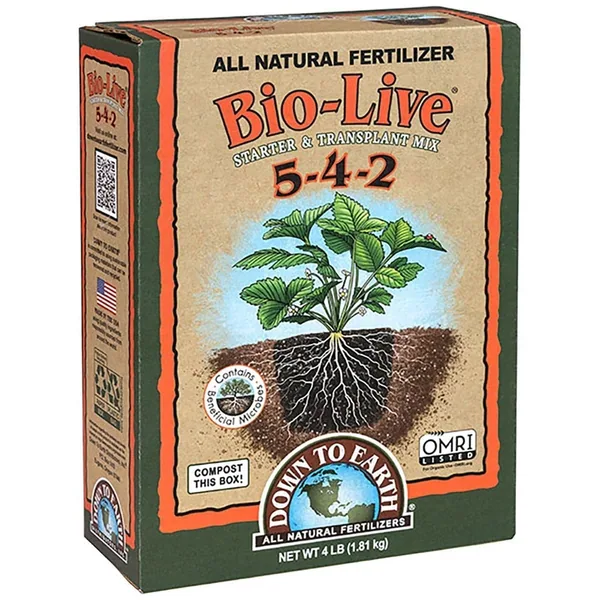 Down To Earth 4 lbs Organic Bio Live 5-4-2