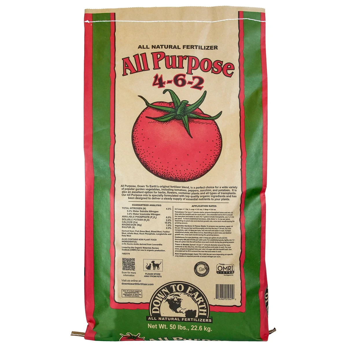 Down to Earth Fertilizer All Purpose Mix 4-6-2 OMRI - Image 3
