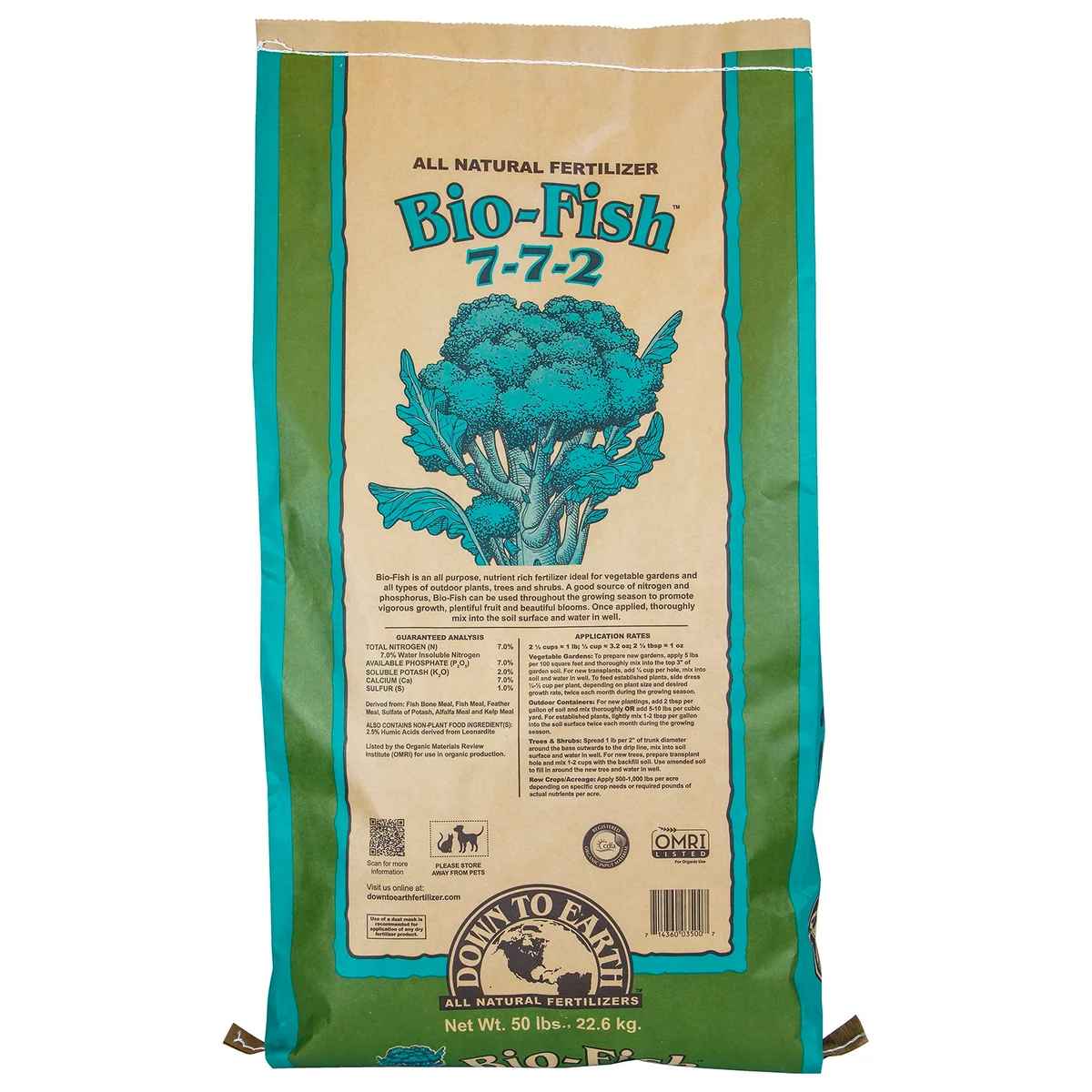 Down to Earth Fertilizer Bio Fish 7-7-2 OMRI - Image 2