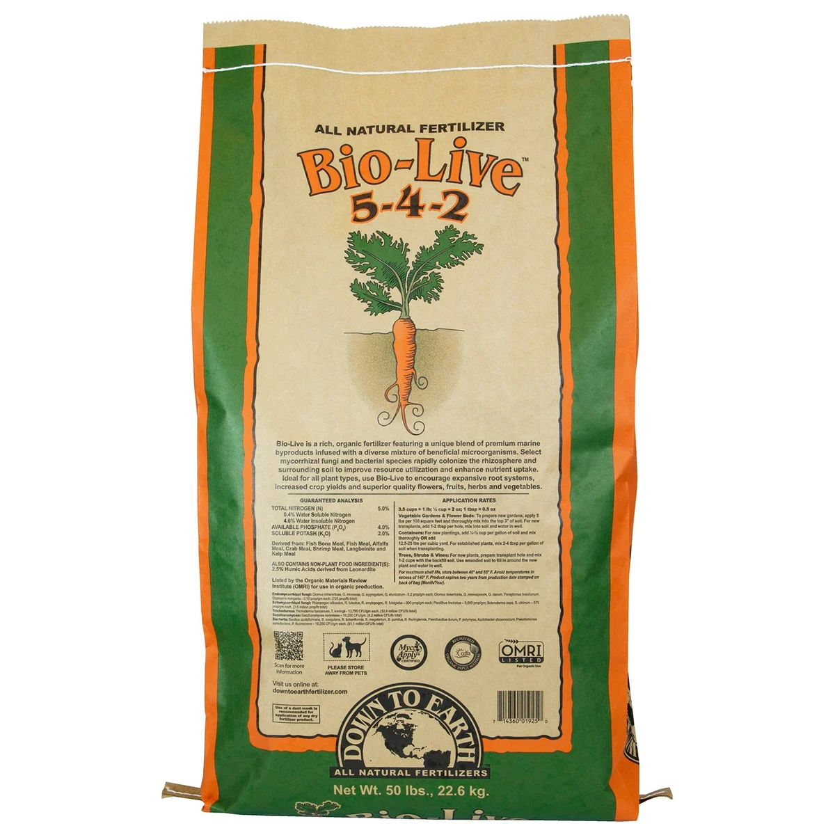 Down to Earth Fertilizer Bio Live 5-4-2 with Myco OMRI - Image 4