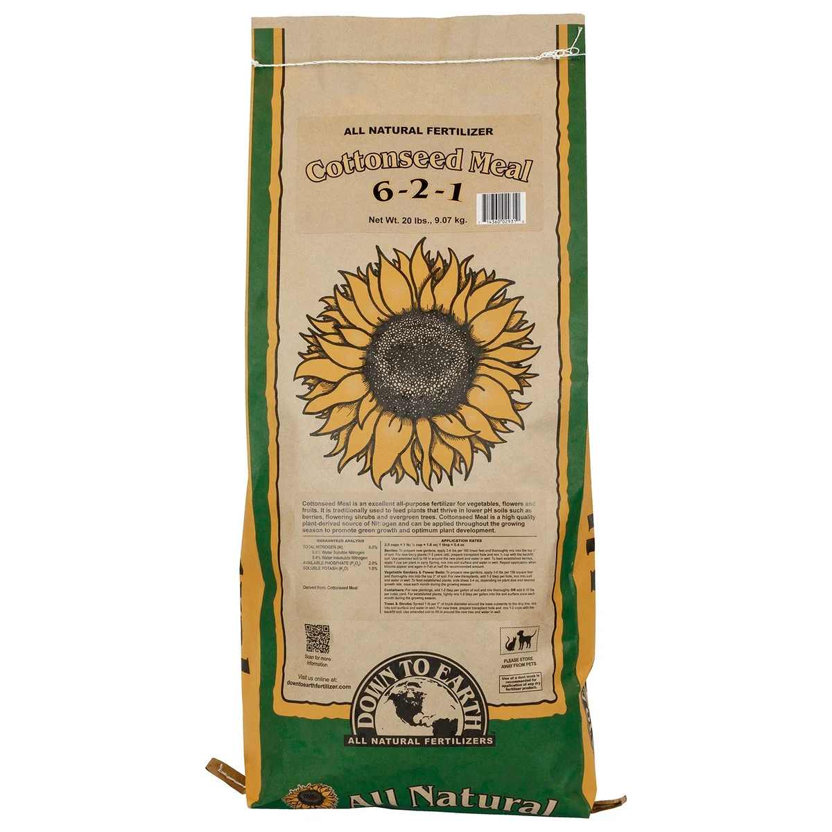 Down to Earth Fertilizer Cottonseed Meal 6-2-1 - Image 2