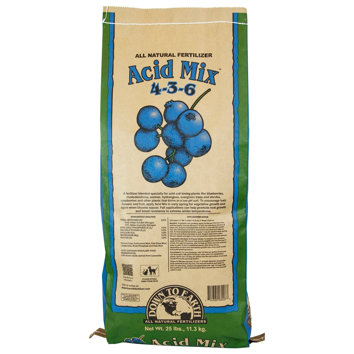 Down to Earth Fertilizer Mini Acid Mix 4-3-6 - Image 2
