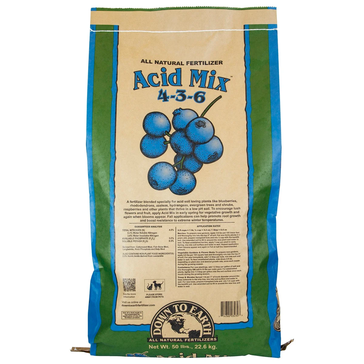 Down to Earth Fertilizer Mini Acid Mix 4-3-6 - Image 3