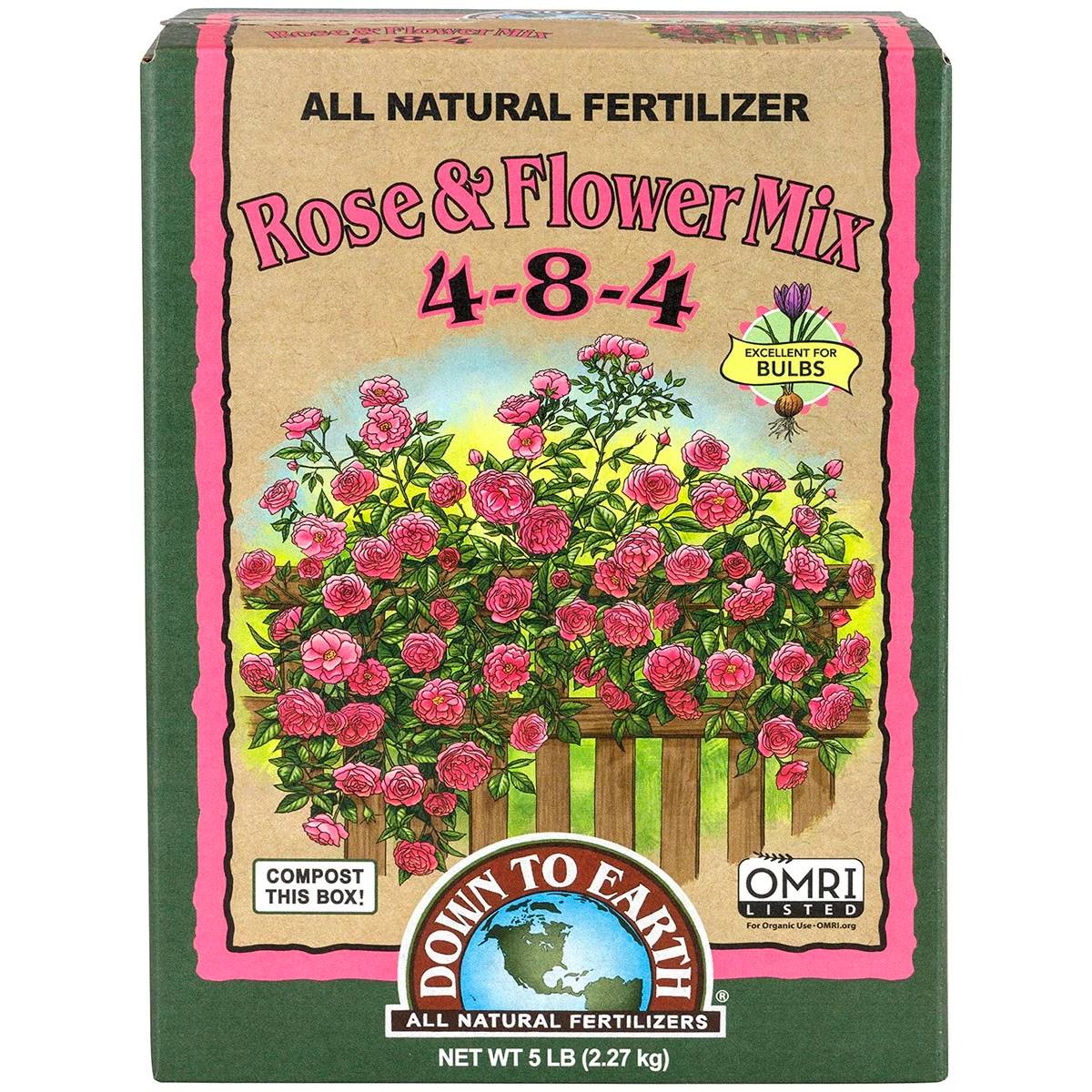 Down to Earth Fertilizer Rose & Flower Mix 4-8-4 OMRI - Image 3