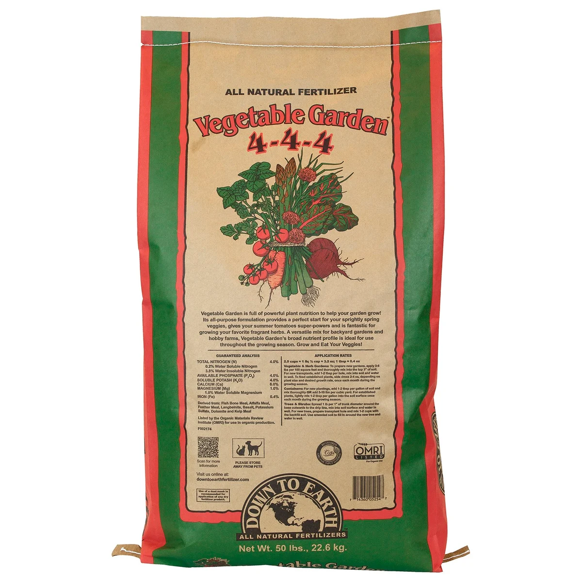 Down to Earth Fertilizer Vegetable Garden 4-4-4 OMRI - Image 4