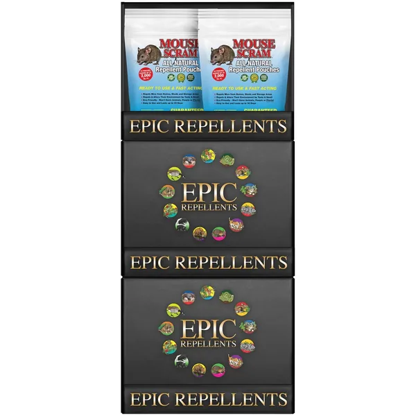 EPIC 36pc 10ct 1.75oz Mouse Scram Repellent Granules Pouch Display