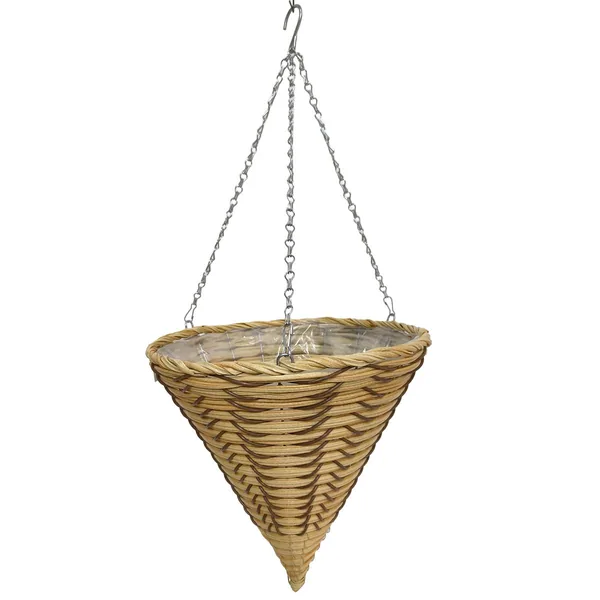 Gardener Select 14" Plastic Cone Hanging Basket Yellow, Brown