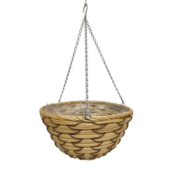 Gardener Select 14" Plastic Round Hanging Basket Yellow, Brown