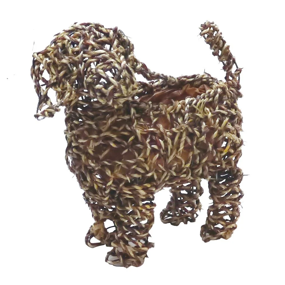 Gardener Select Dog Rattan Rope Topiary - Image 2