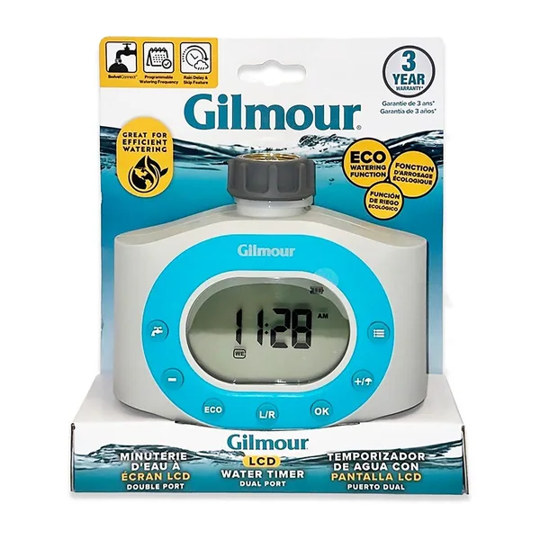 Gilmour Electronic Dual Outlet Timer Auto On/Off