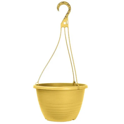Grower Select 10.00 Everest Hanging Basket, With 18in Hanger, Blush Sunglow , 10.08in OD x 6.99in H, 1.5 Gallon
