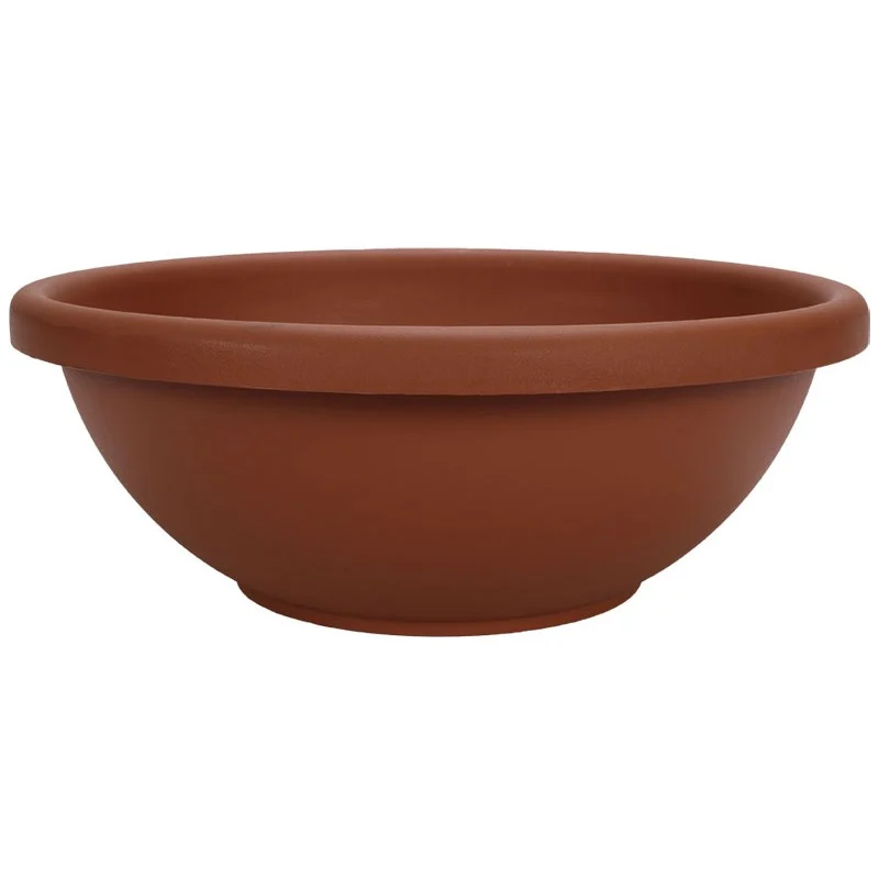 HC Garden Bowl Planter Clay w/ Removable Drain Plugs Akro Mils - Image 2