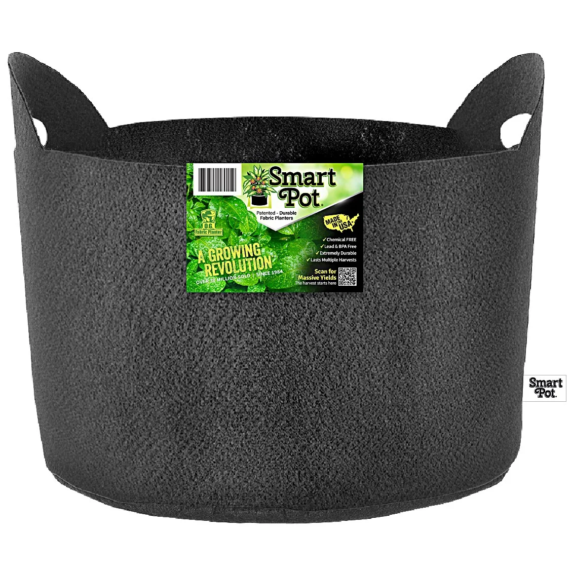 High Caliper Growing Smart Pot Black w/ Handles Bulk Box - Image 2