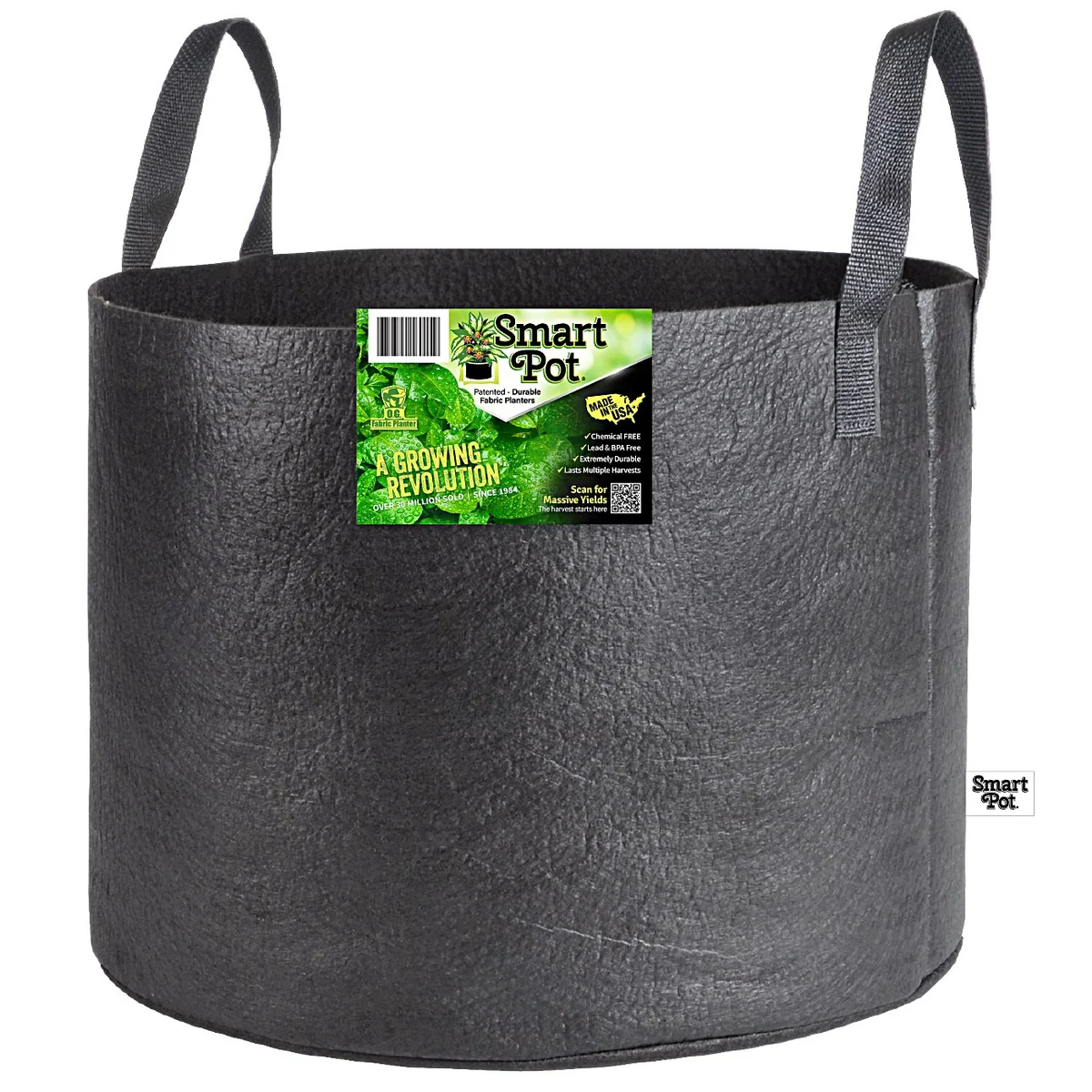 High Caliper Growing Smart Pot Black w/ Handles Bulk Box - Image 4