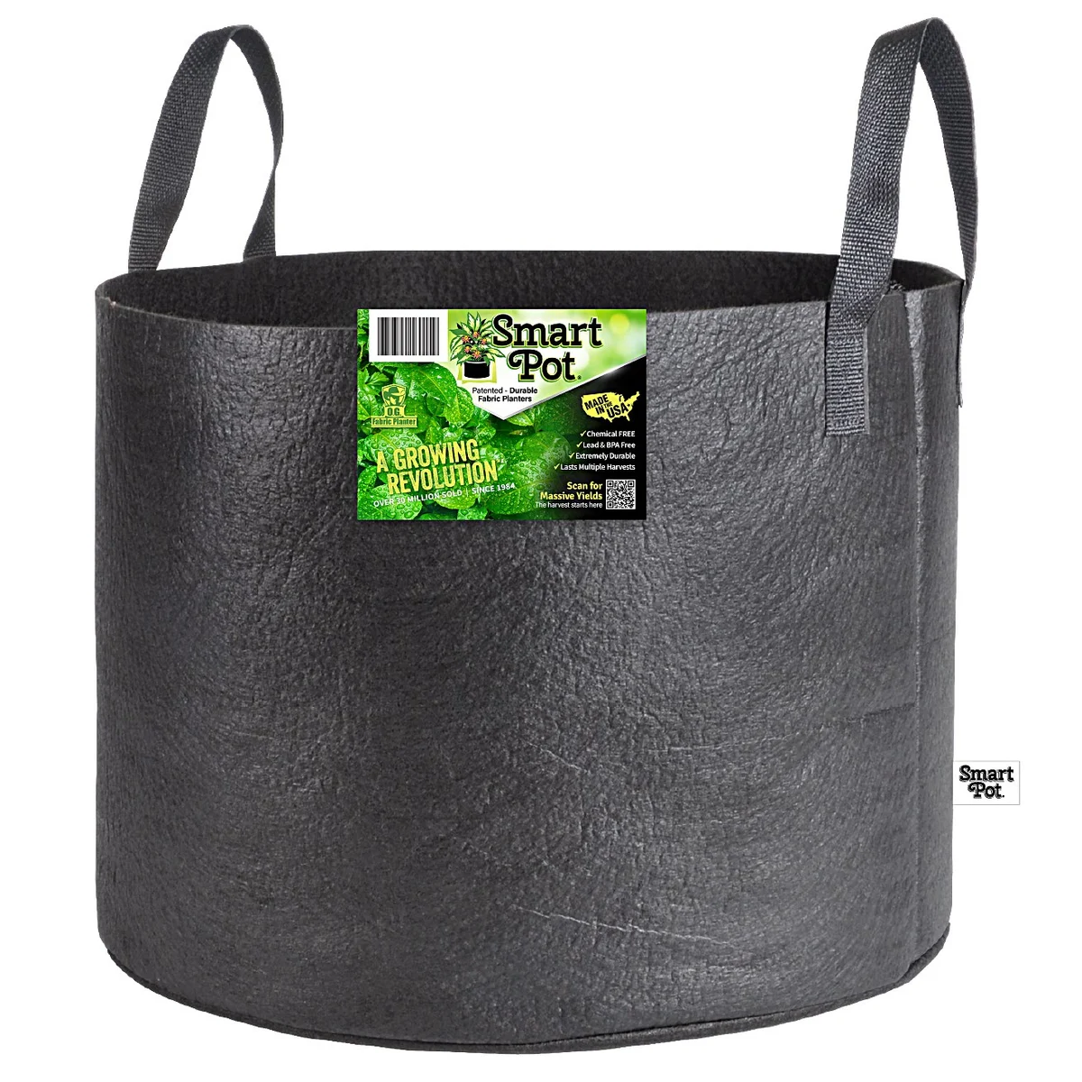 High Caliper Growing Smart Pot Black w/ Handles Bulk Box - Image 5