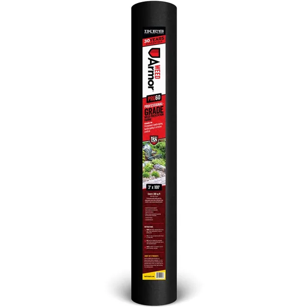 IKES x250' Weed Armor Pro60 Prevention Fabric 30yr Woven & Punched