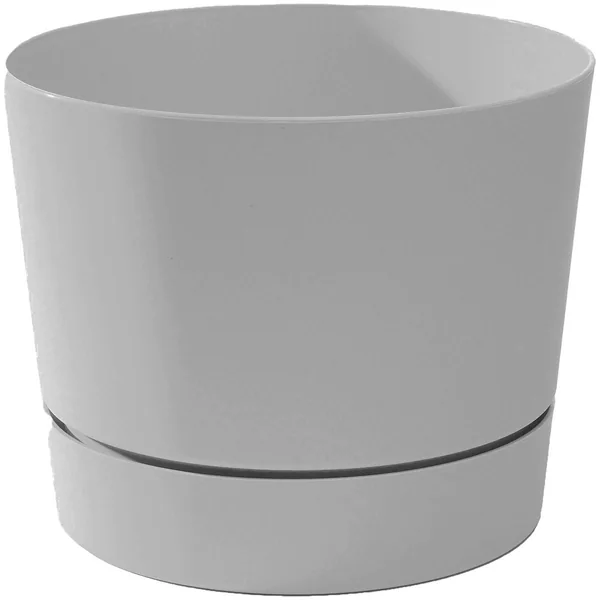 Majestic 10.5" Low Profile Planter Grey Matte Finish with Tray