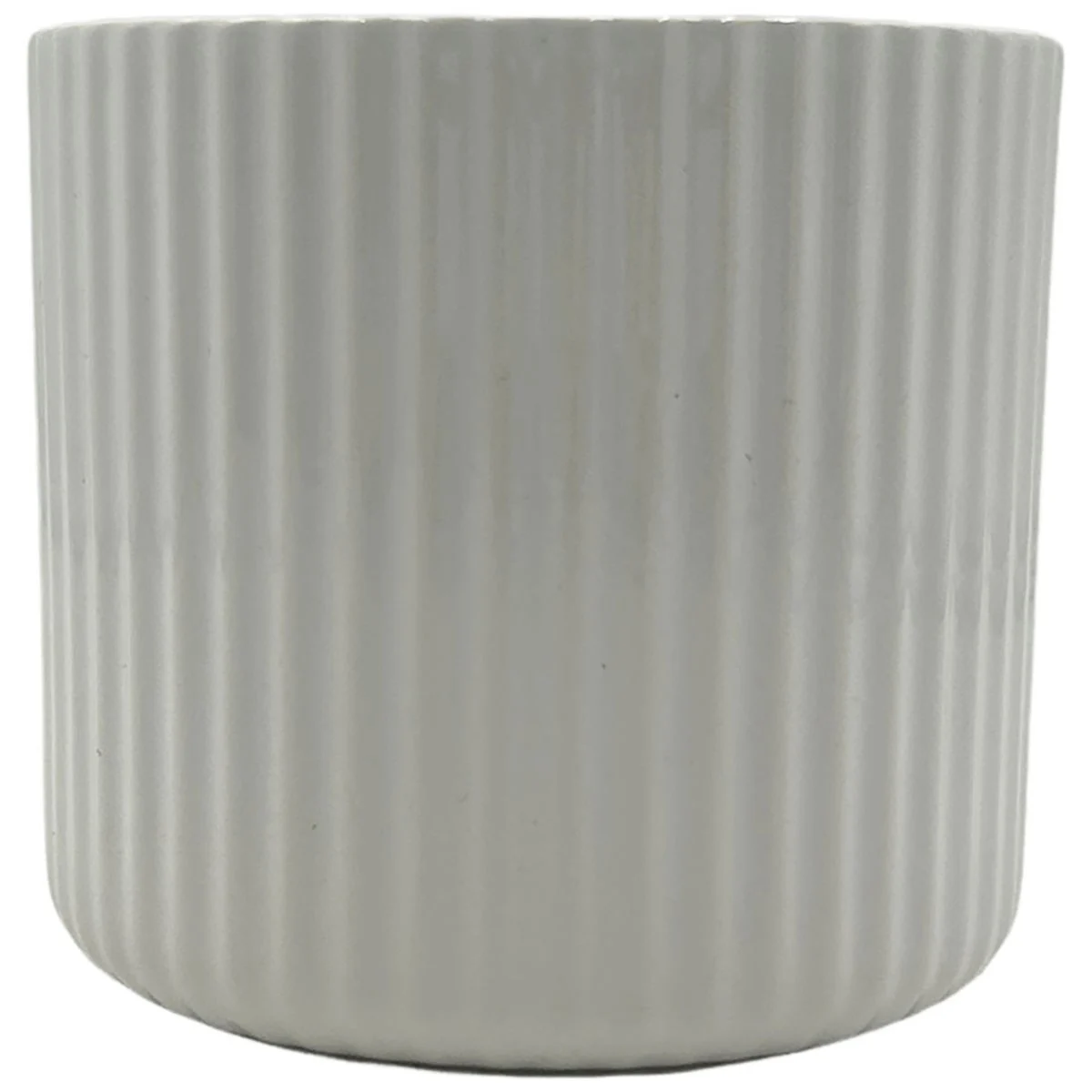 MCarr 5.x5.x4.Ceramic Pot with Glossy Glaze Finish White - Image 3