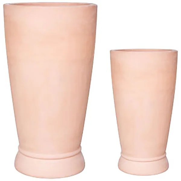 MCarr 8pc Tall Round Planter Set Terra Cotta