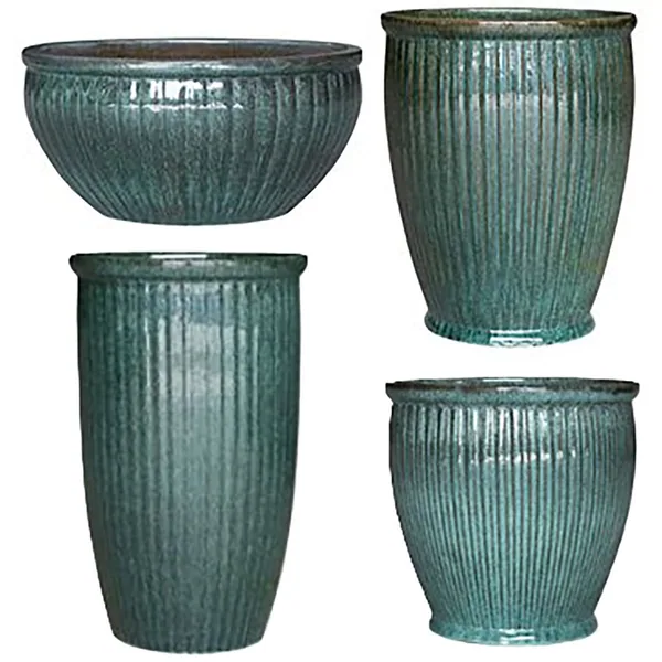 MCarr Glazed Mixed Planter Pallet Assortment Falling Green