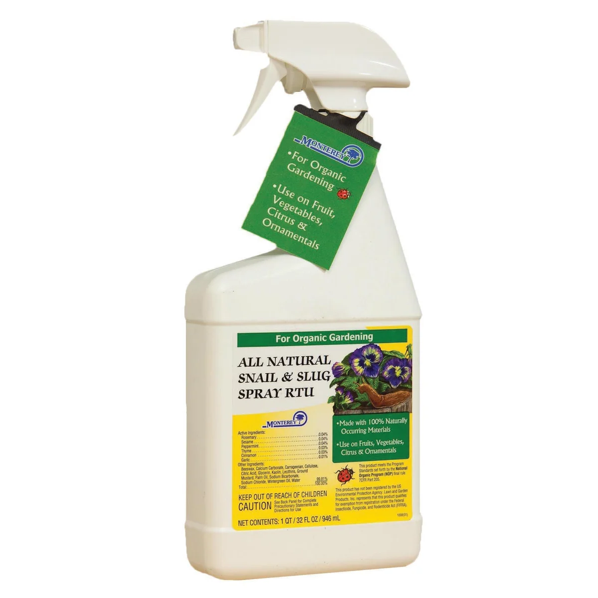 Monterey 32oz All Natural Snail & Slug Spray RTU - Image 2