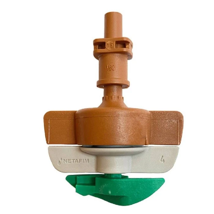 Netafim SpinNet Sprinkler Head with Check Valve, Brown Mist, Brown Body, Green S