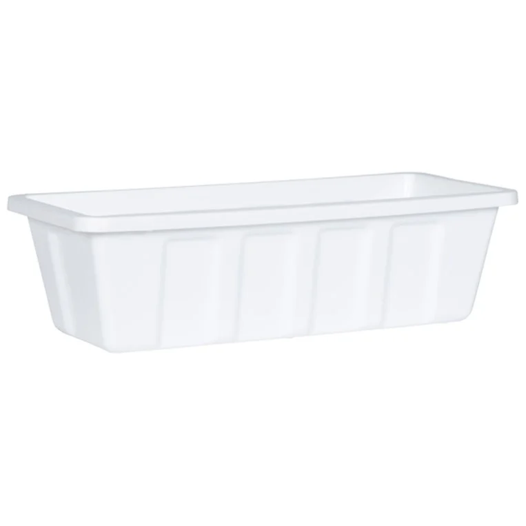 Novelty Polypro Flower Box Planter White - Image 2