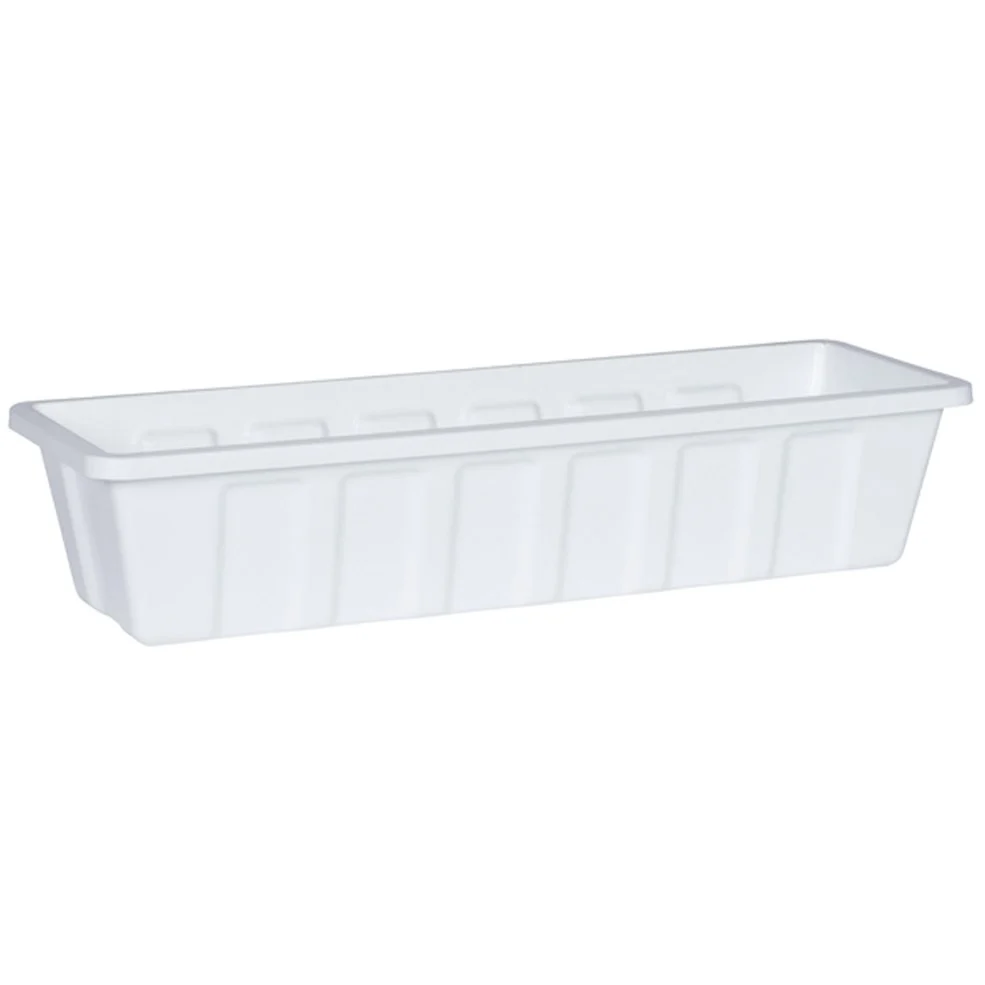 Novelty Polypro Flower Box Planter White - Image 3
