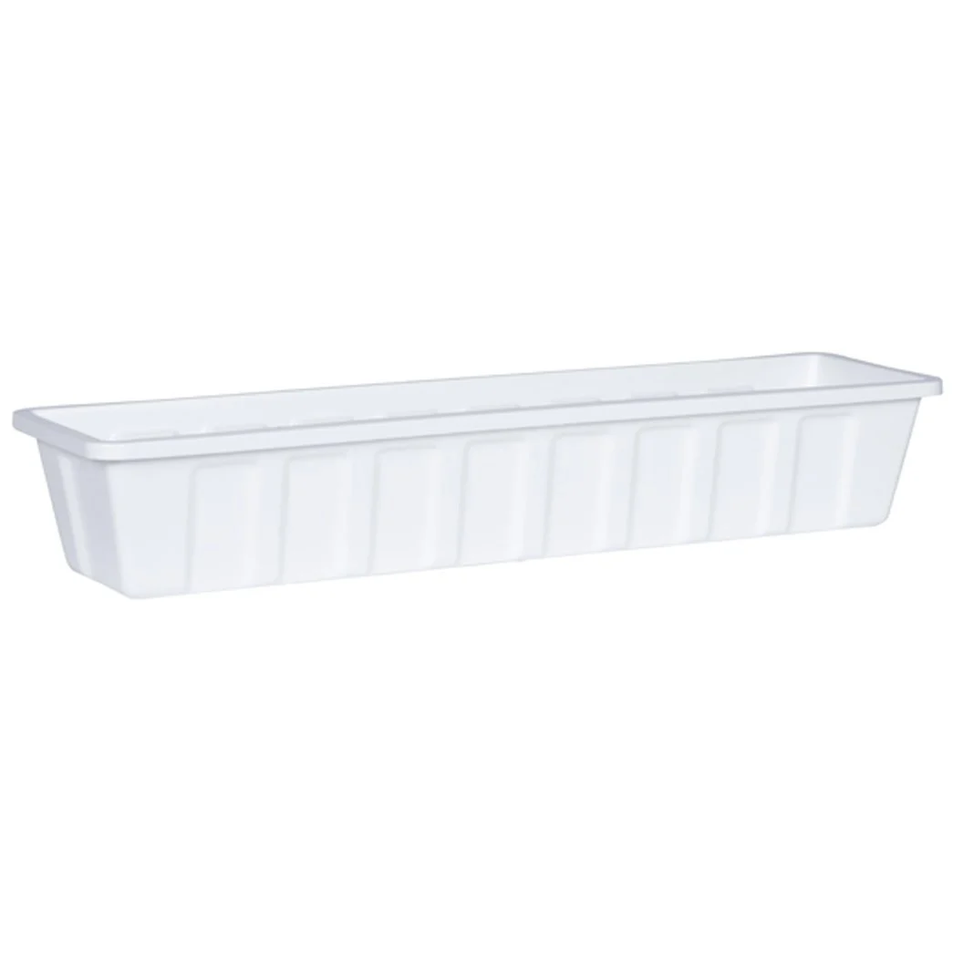Novelty Polypro Flower Box Planter White - Image 5