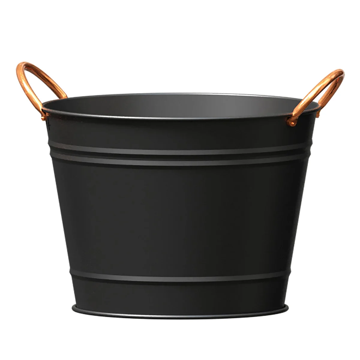 Panacea Washtub Matte Black with Copper Handles - Image 2