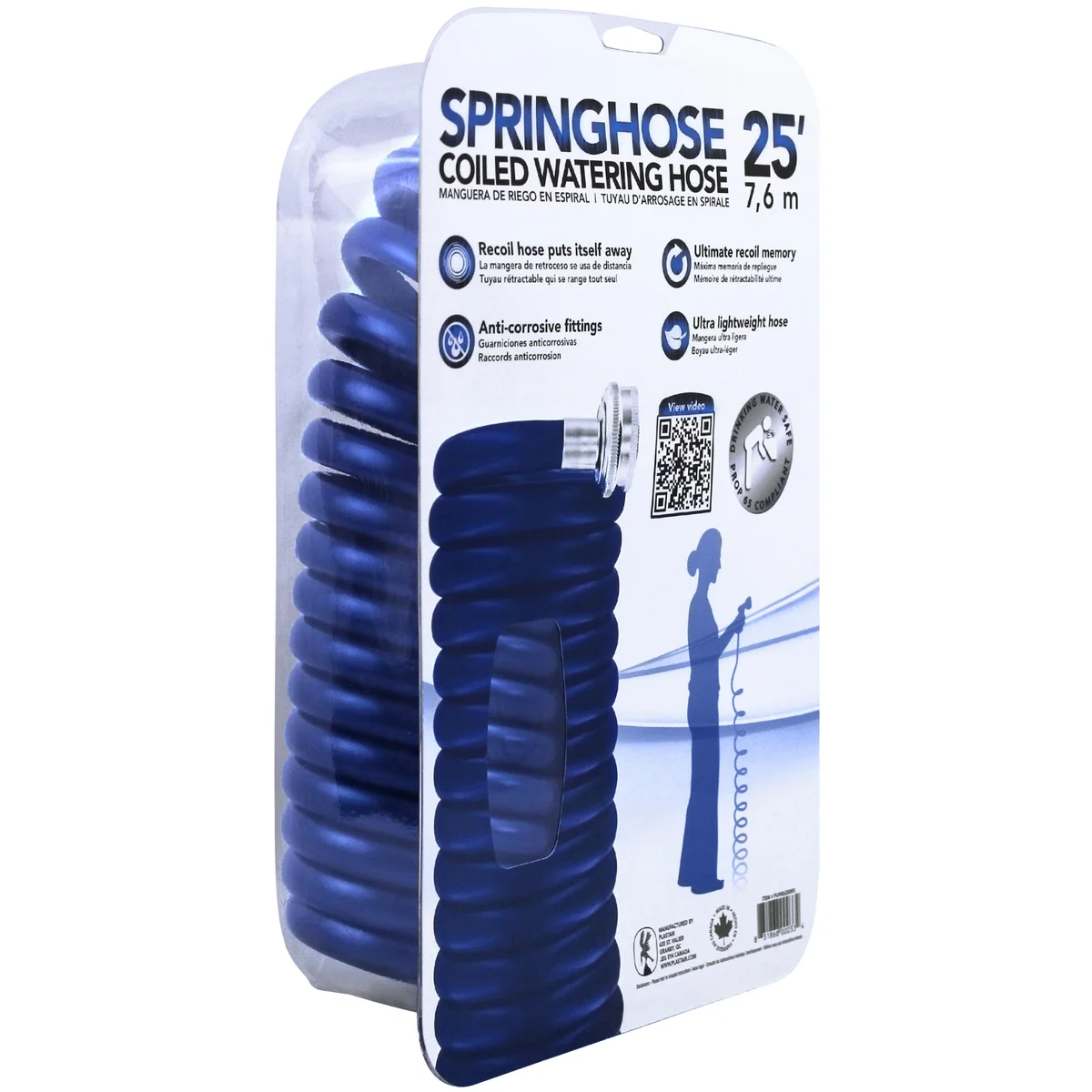 Plastair Springhose W/ Nozzle Blue - Image 2