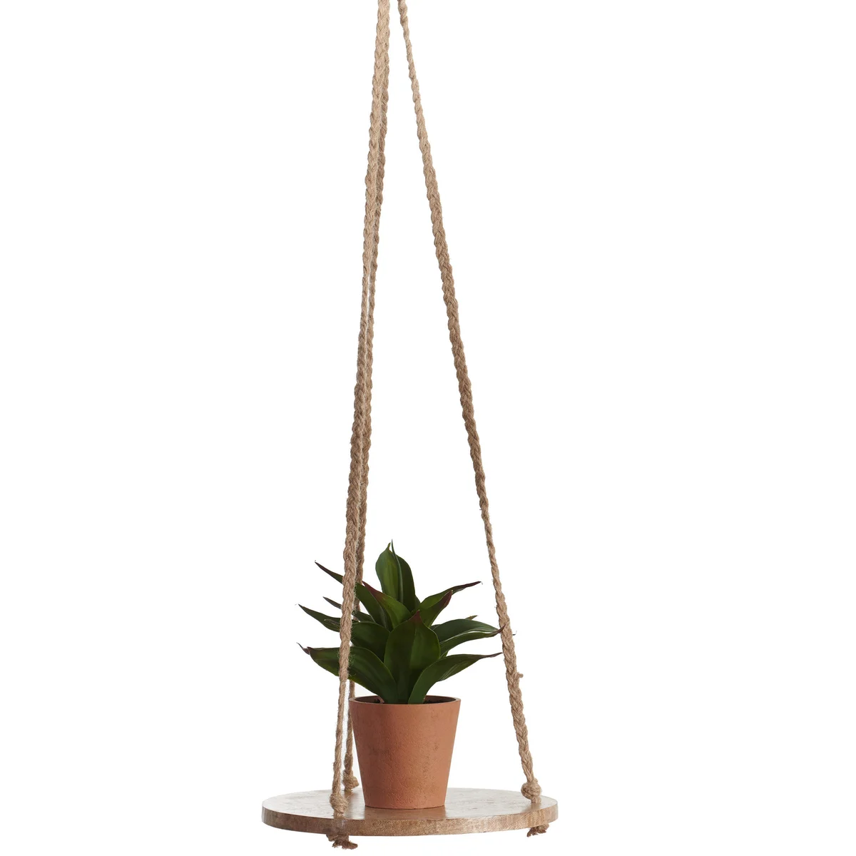 Primitive Hanging Wooden Round Jute - Image 2