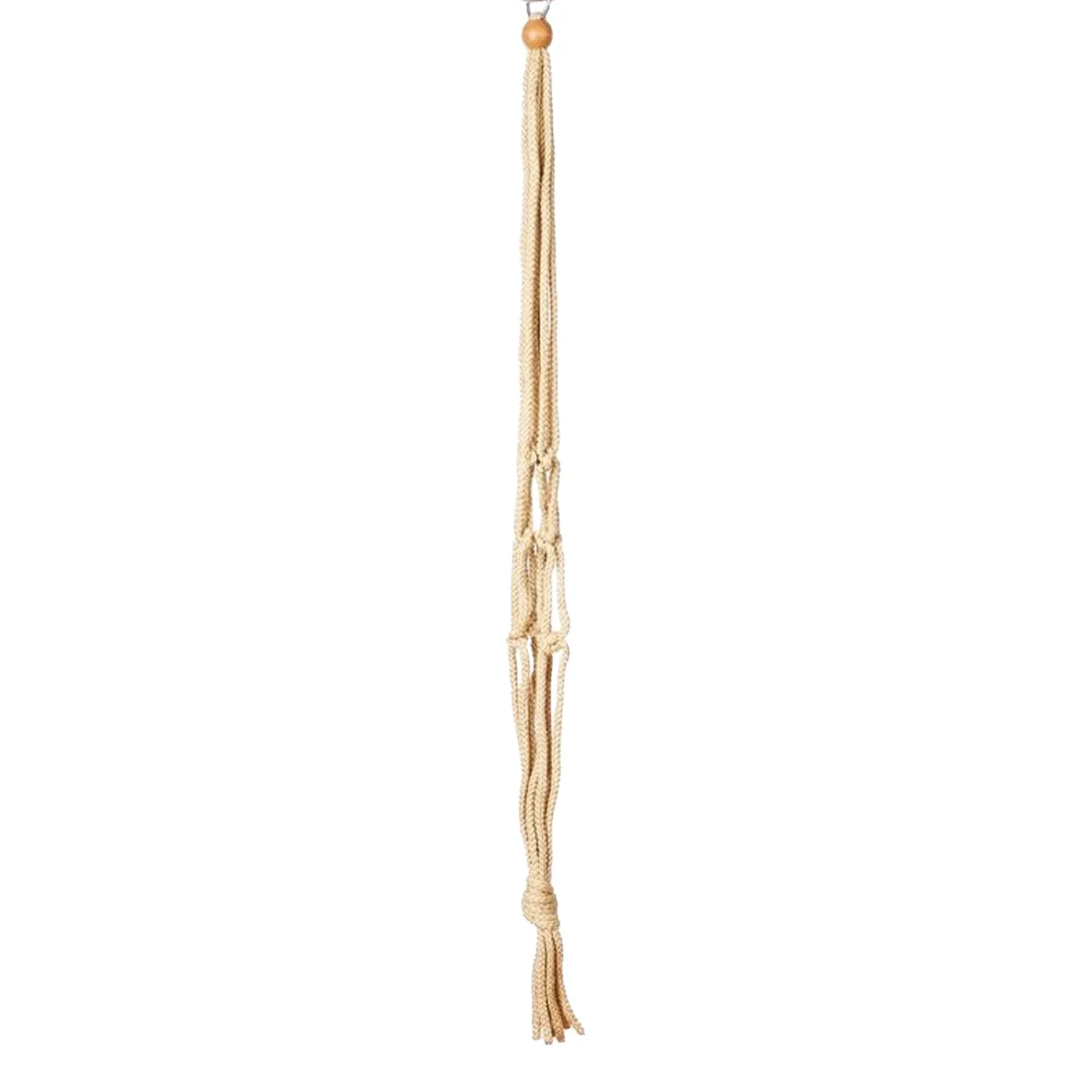 Primitive Jute Tan Macrame Plant Hanger - Image 3