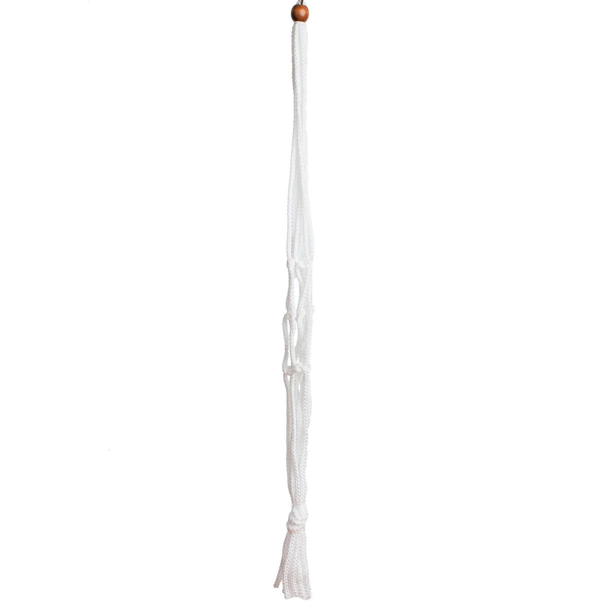Primitive White Macrame Plant Hanger - Image 2