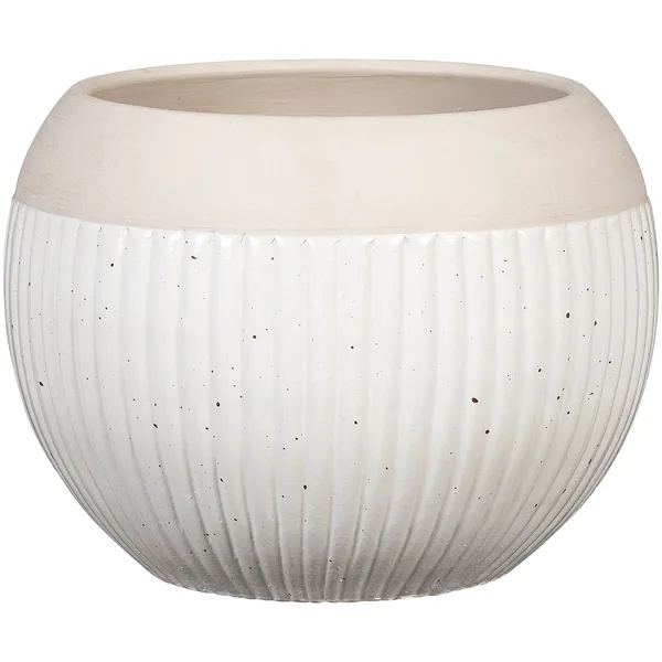 Scheurich 6.25" 719/16 Planter Bola Linea Blanco