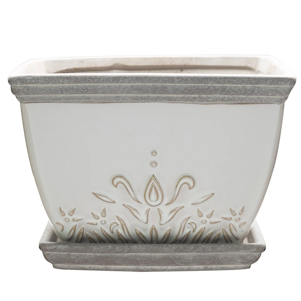 Southern Patio Brentwood Planter White Finish - Image 2