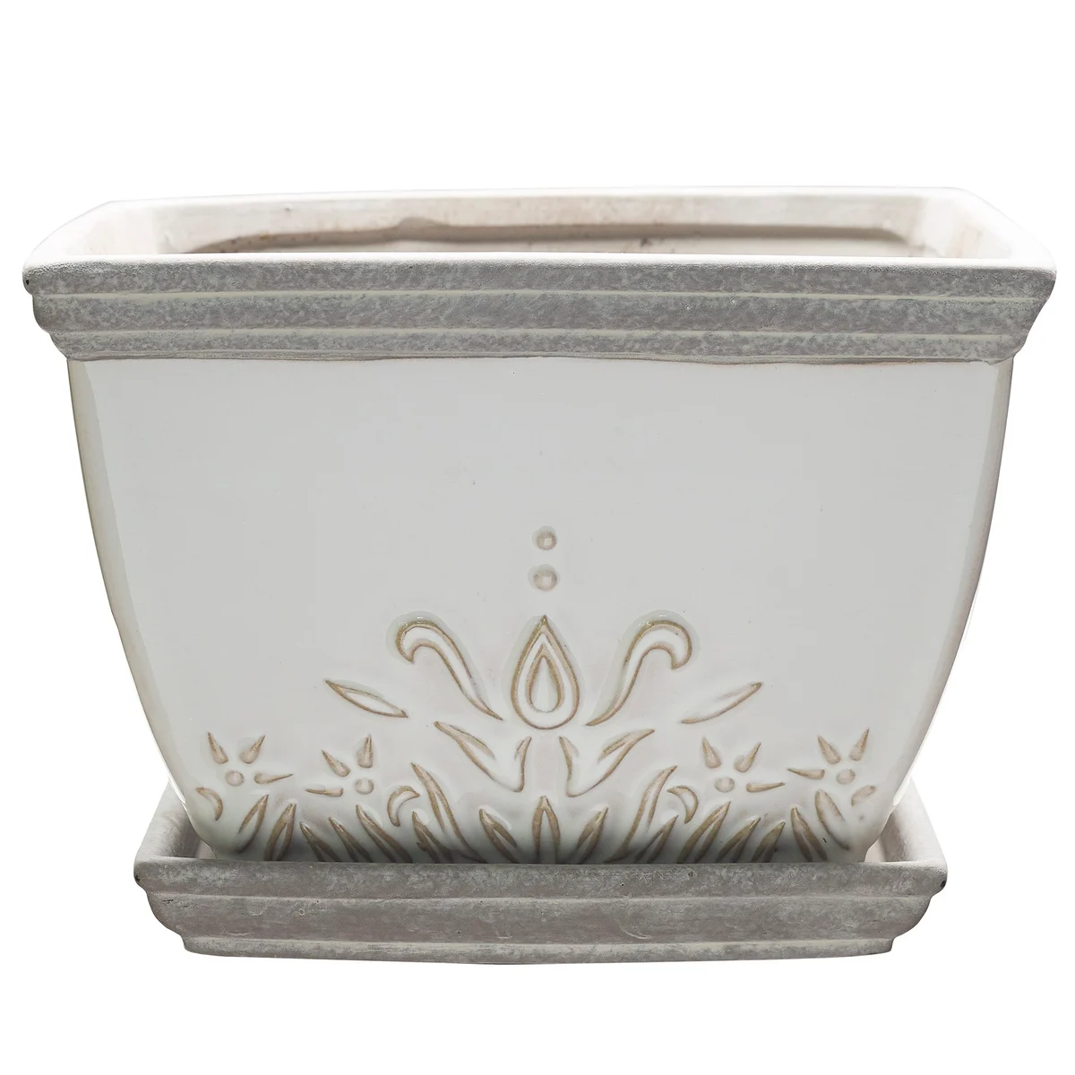 Southern Patio Brentwood Planter White Finish - Image 3
