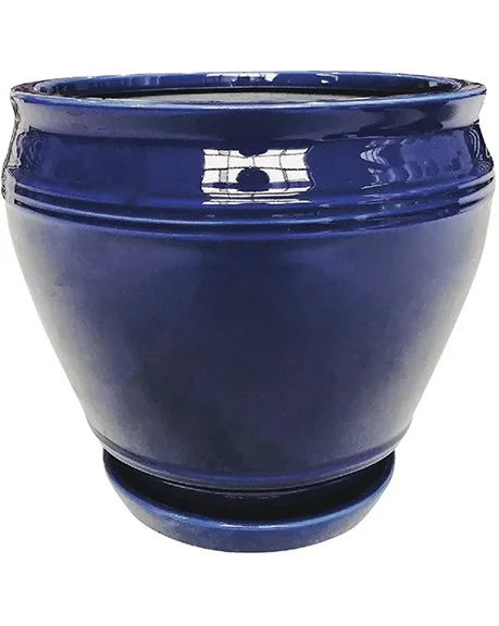 Southern Patio Collins Planter Blue Finish - Image 3