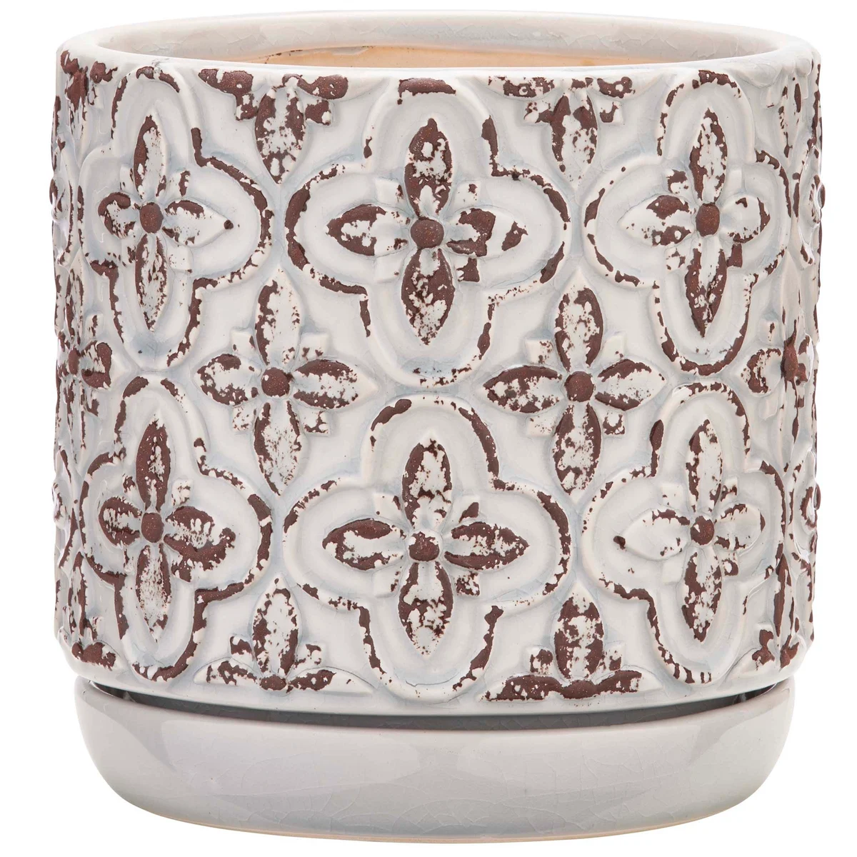 Southern Patio French Rustic Planter White Finish - Image 3
