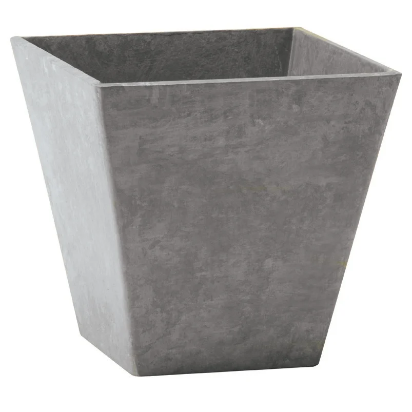 StoneArt Ella Square Planter Grey - Image 4