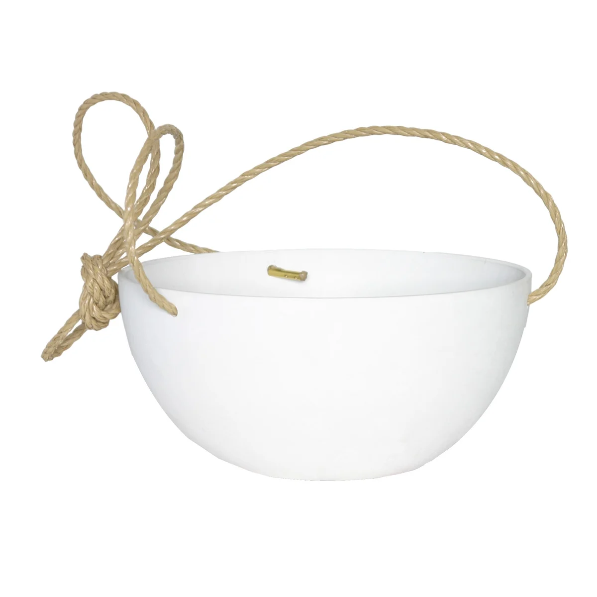 StoneArt Napa Hanging Bowl w/ Rope White - Image 3