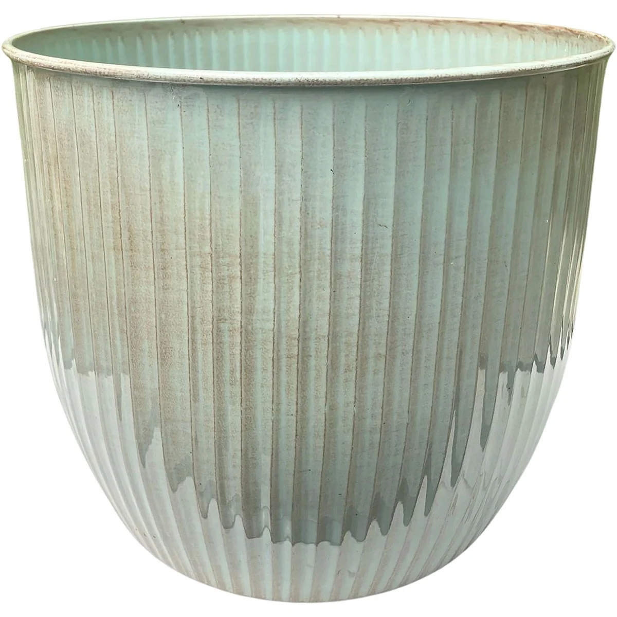Sun Ceramica San Miguel Metal Pot Green - Image 3