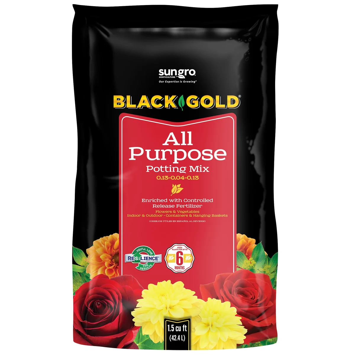 Sun Gro Horticulture Black Gold All Purpose Potting Soil w/CRF (Pallet of 50) - Image 5