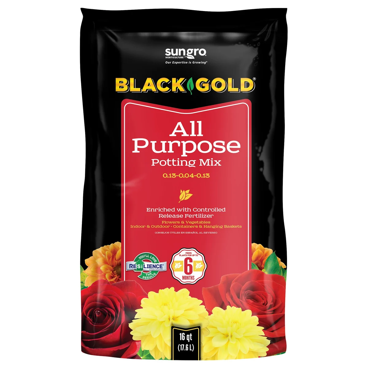 Sun Gro Horticulture Black Gold All Purpose Potting Soil w/CRF (Pallet of 50) - Image 3